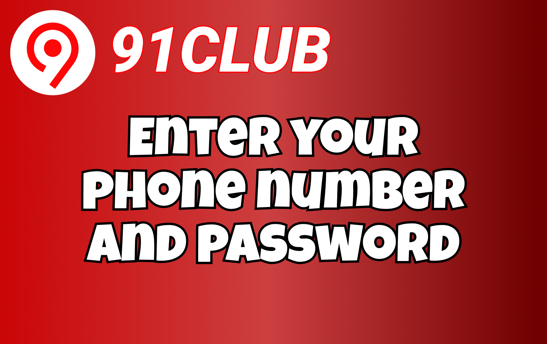 Step 3 — Enter your phone number and password.